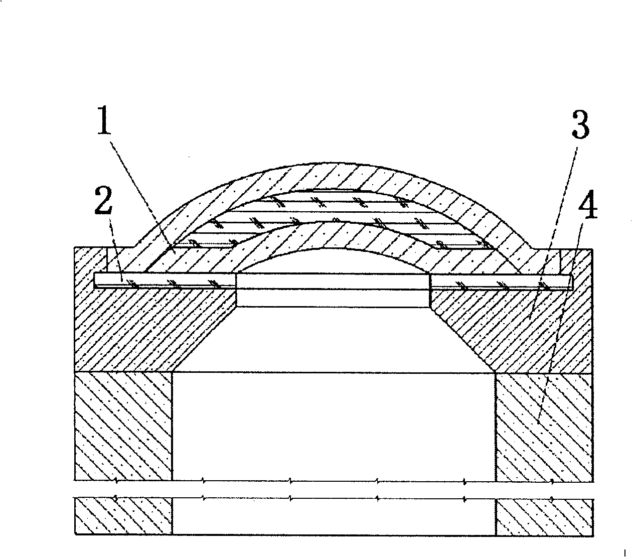 Ablate spherical well cover with multi-layer casting