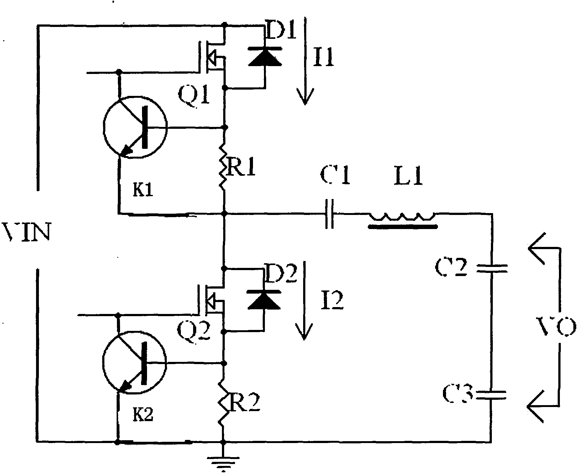 Bridge type LC (inductance capacitance) resonance circuit with overcurrent protection function