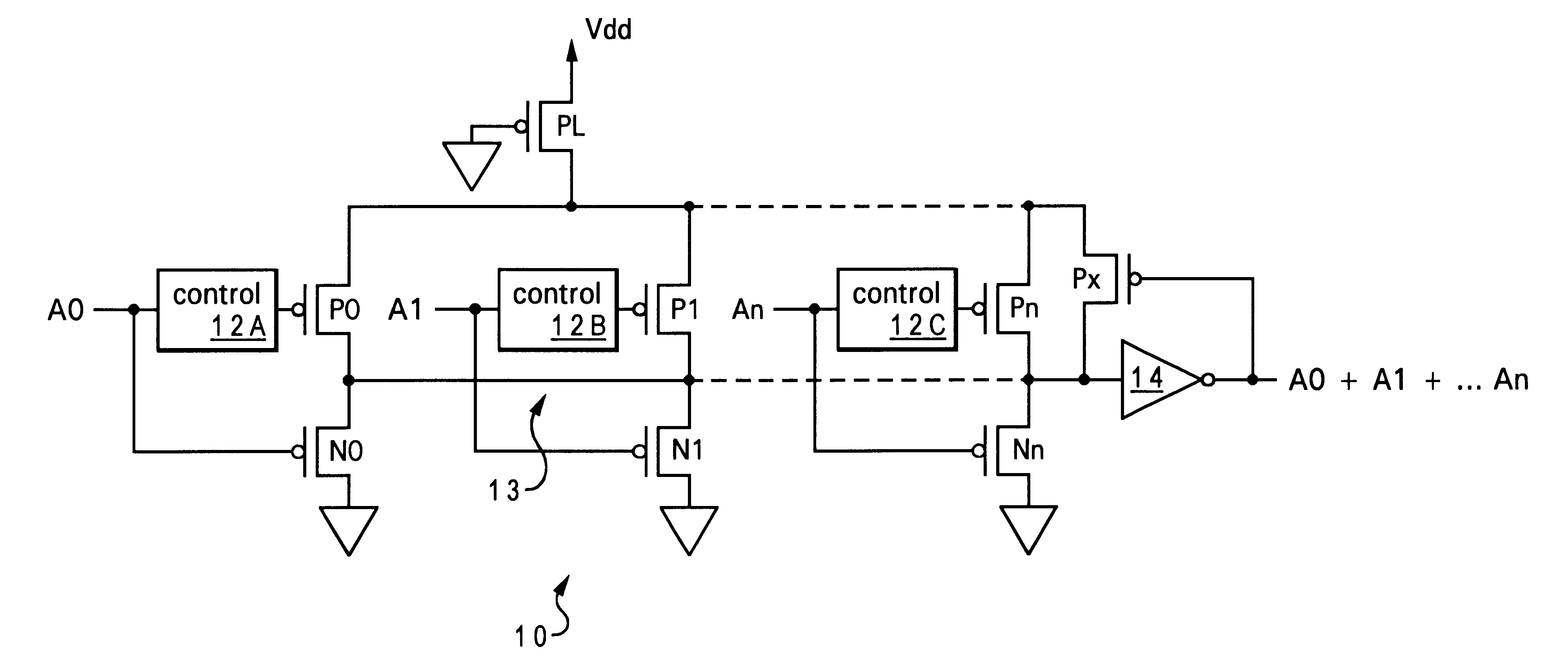 Fast low-power logic gates and method for evaluating logic signals