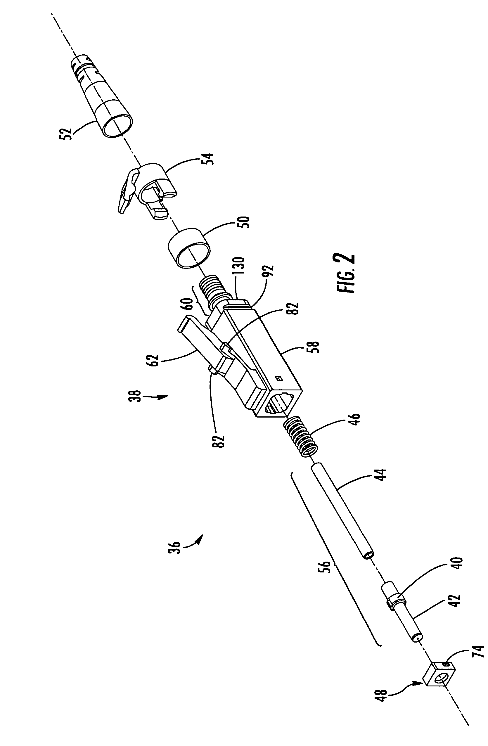 Optical fiber connector and method of assembly