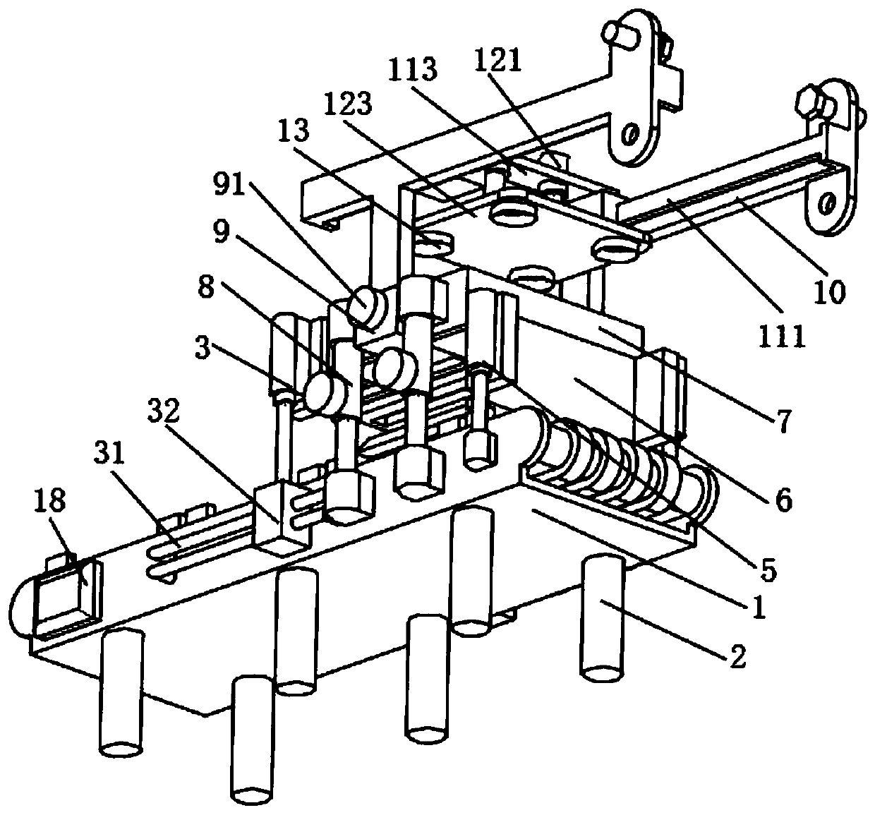 A conveying bag storage bag supply device