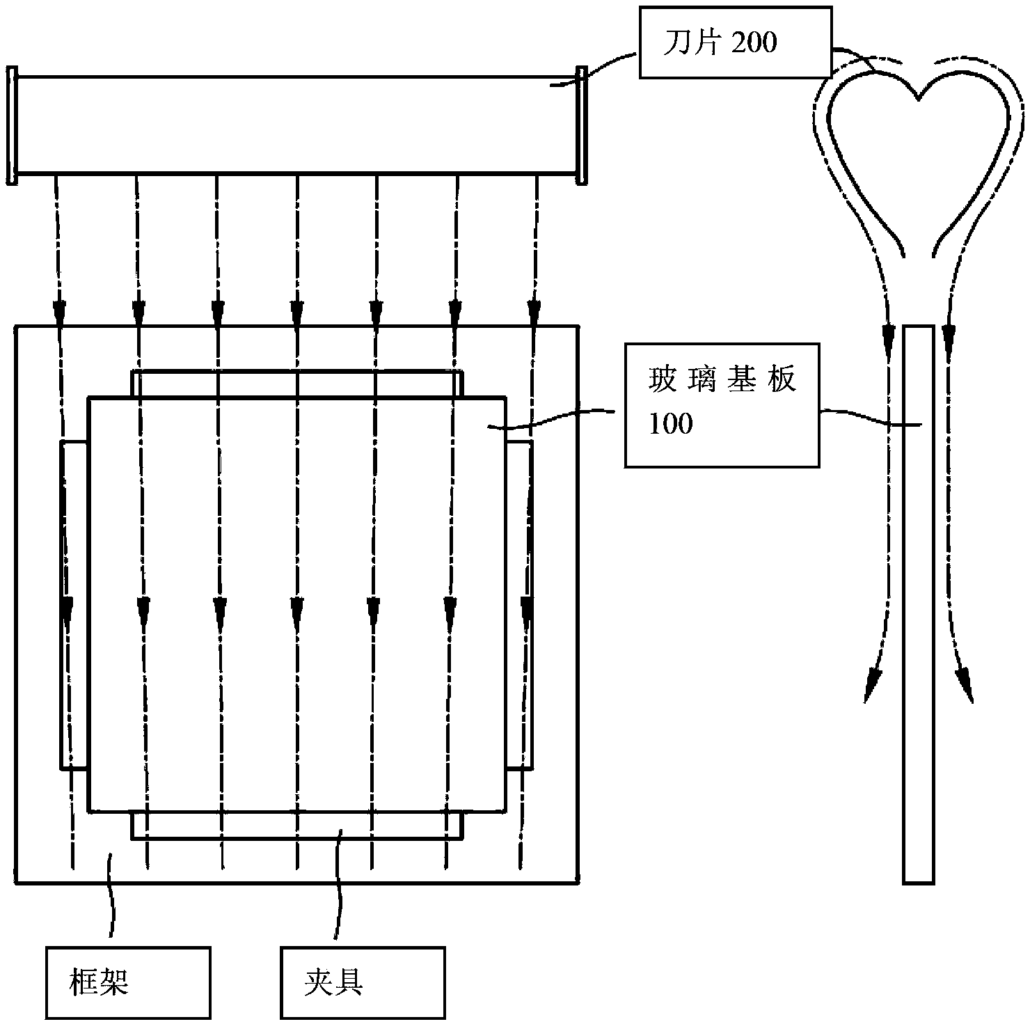 Blade for etching glass substrate