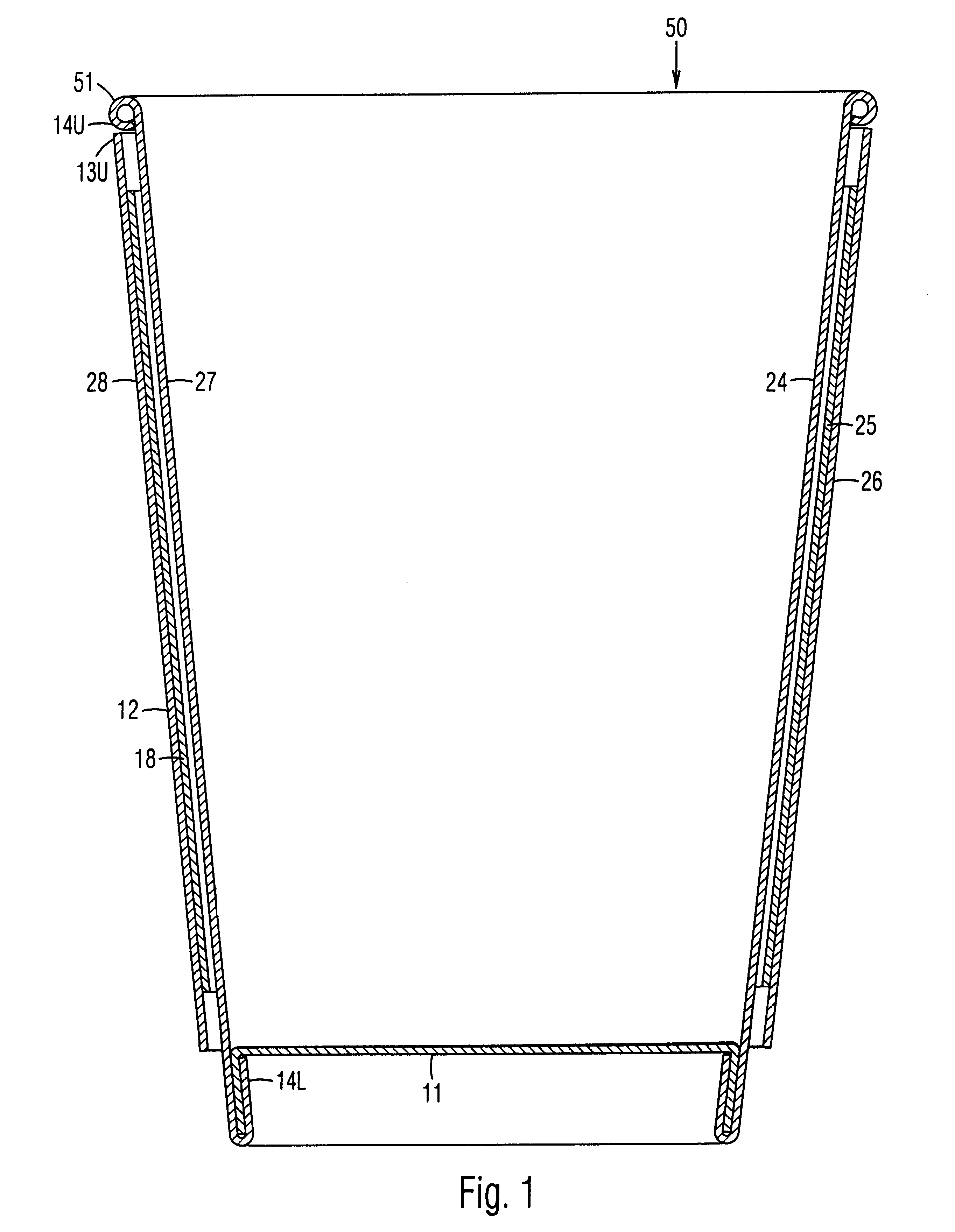 Insulated cup and method of manufacture