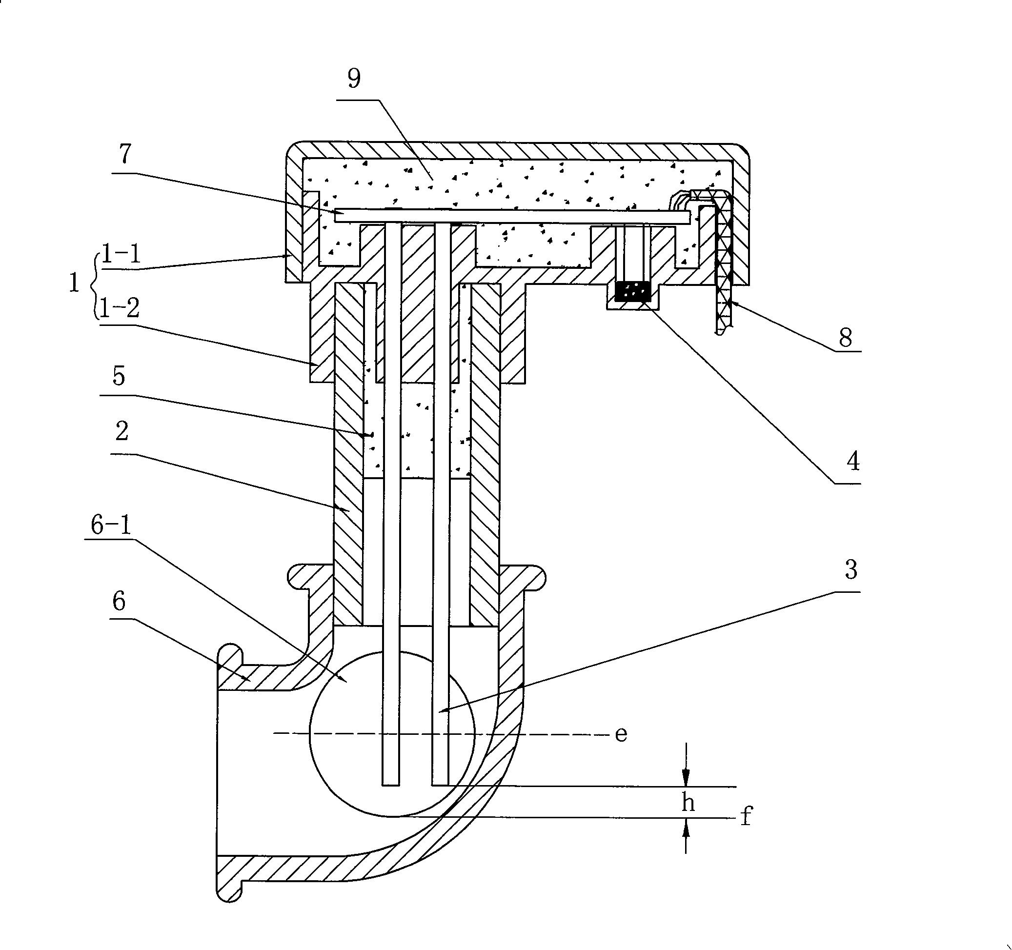 Composition of probe head for solar water heater