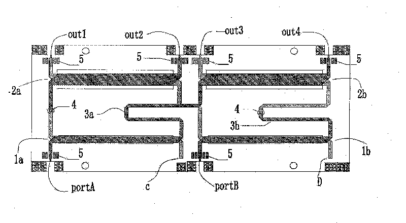 Butler matrix structure for beam-forming network