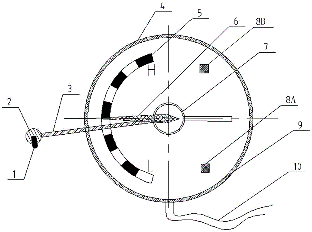 Connecting rod type compound device for measuring temperature and liquid level