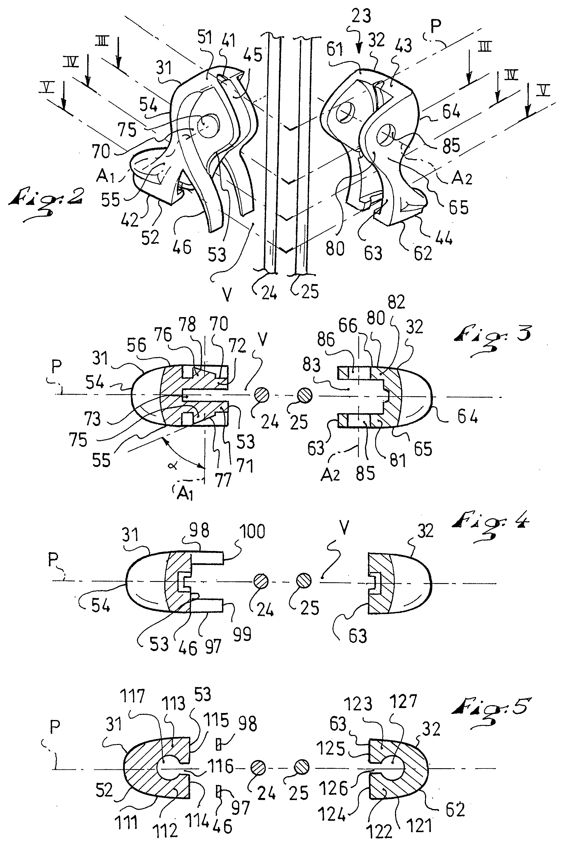 Device for locking flexible strands
