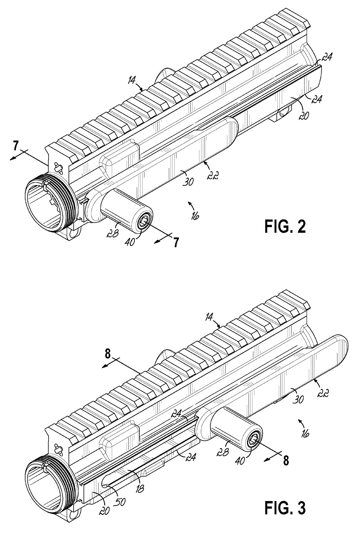 Firearm With Reduced Length Bolt Carrier And Recoil Assembly With Side Charging Handle