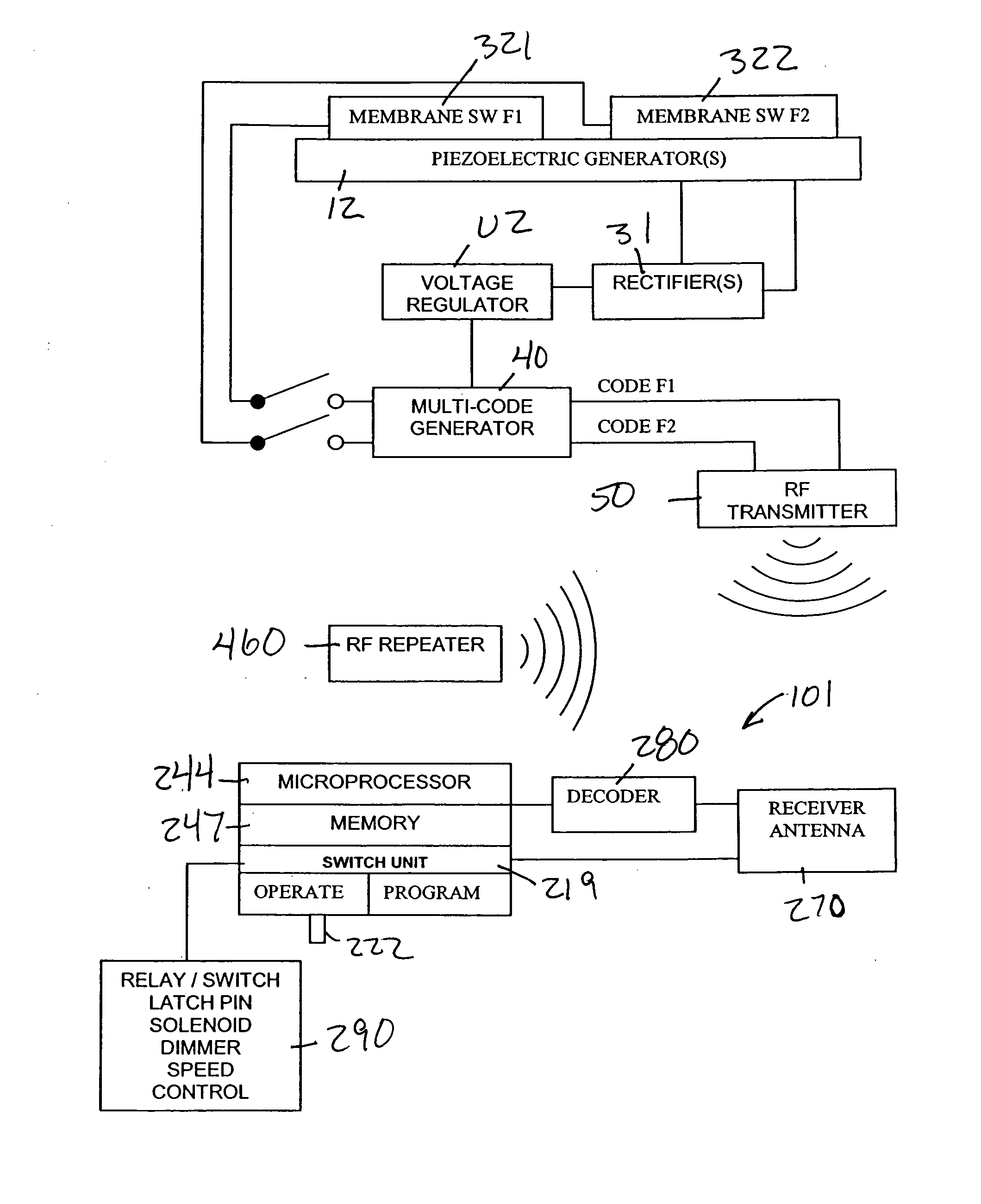 Lighting fixture with low voltage transformer and self-powered switching system