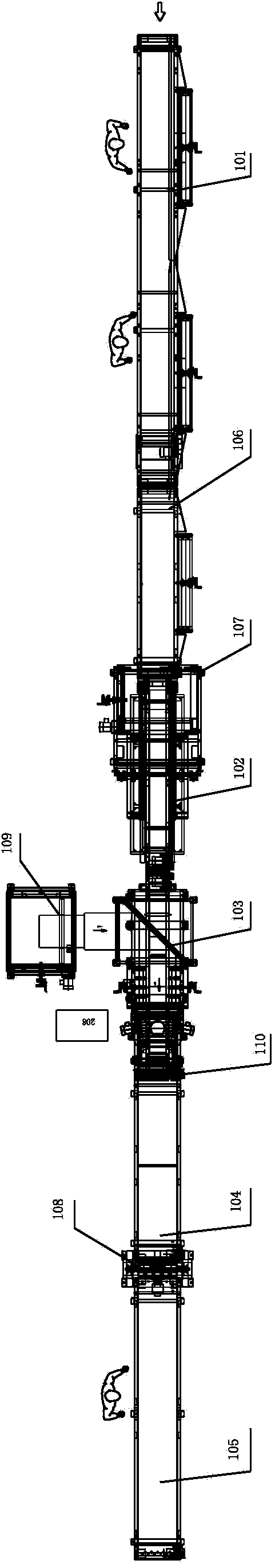 Glass wool product packaging production line and glass wool product packaging method