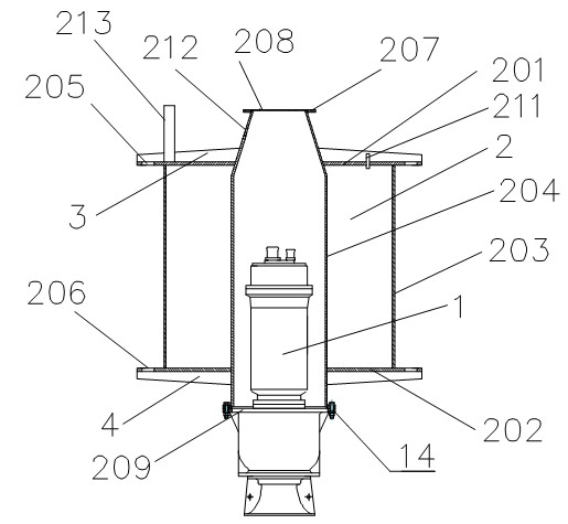 Floating cabin type submersible electric pump for water and installation method for same