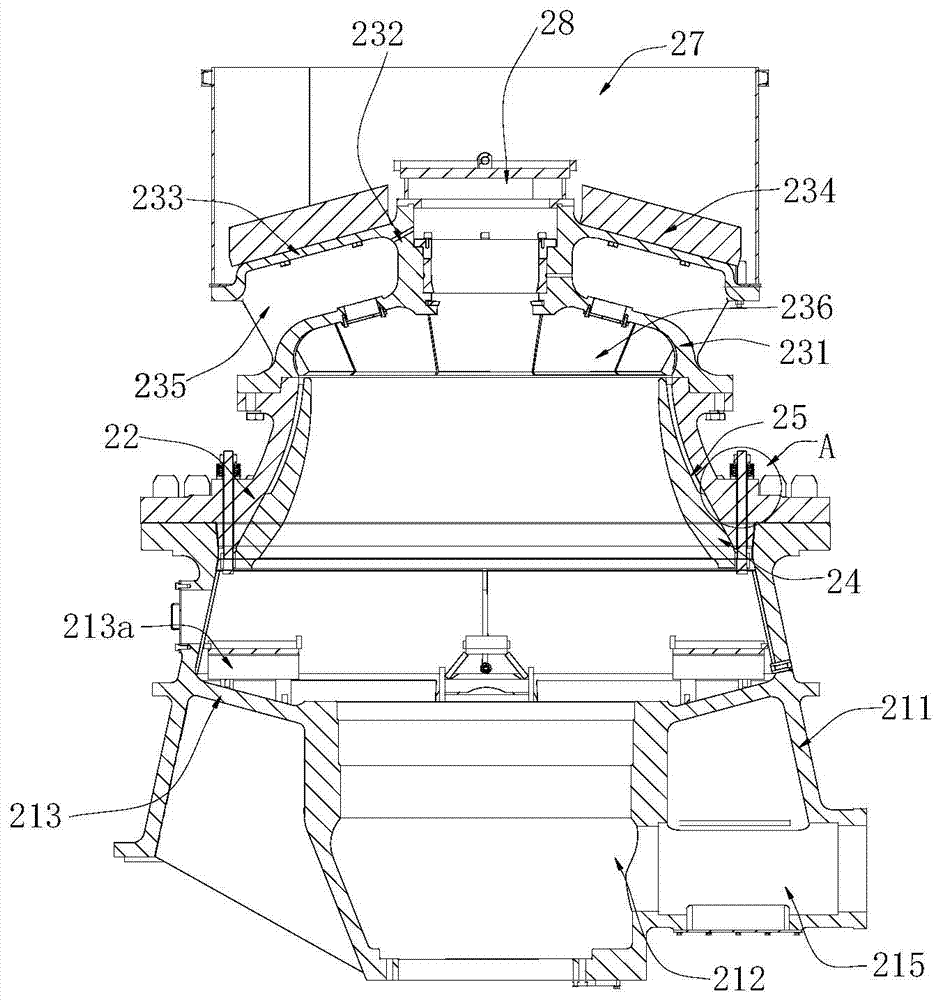 Cone-shaped crusher rack