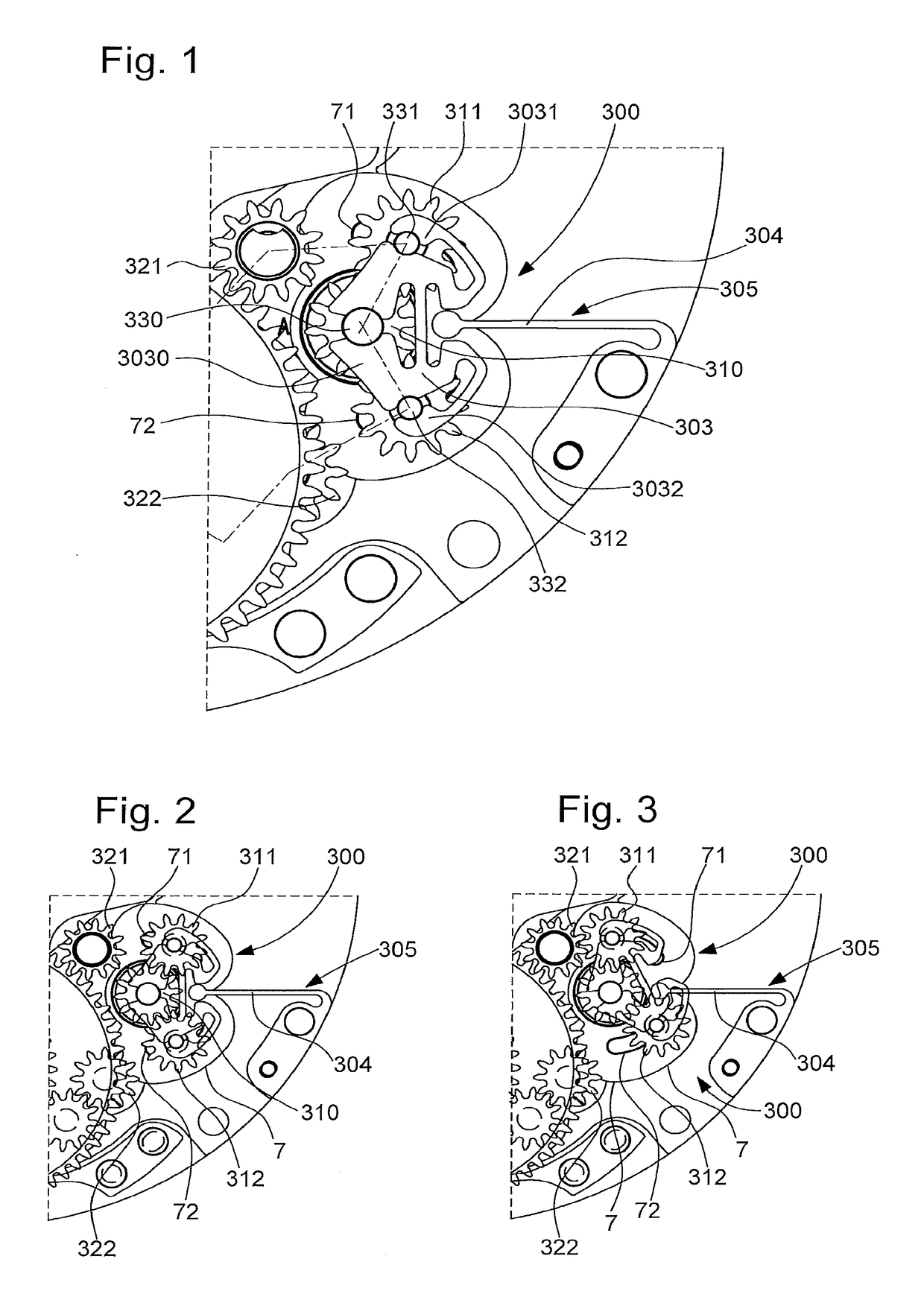 Timepiece mechanism for bidirectional correction of a plurality of displays