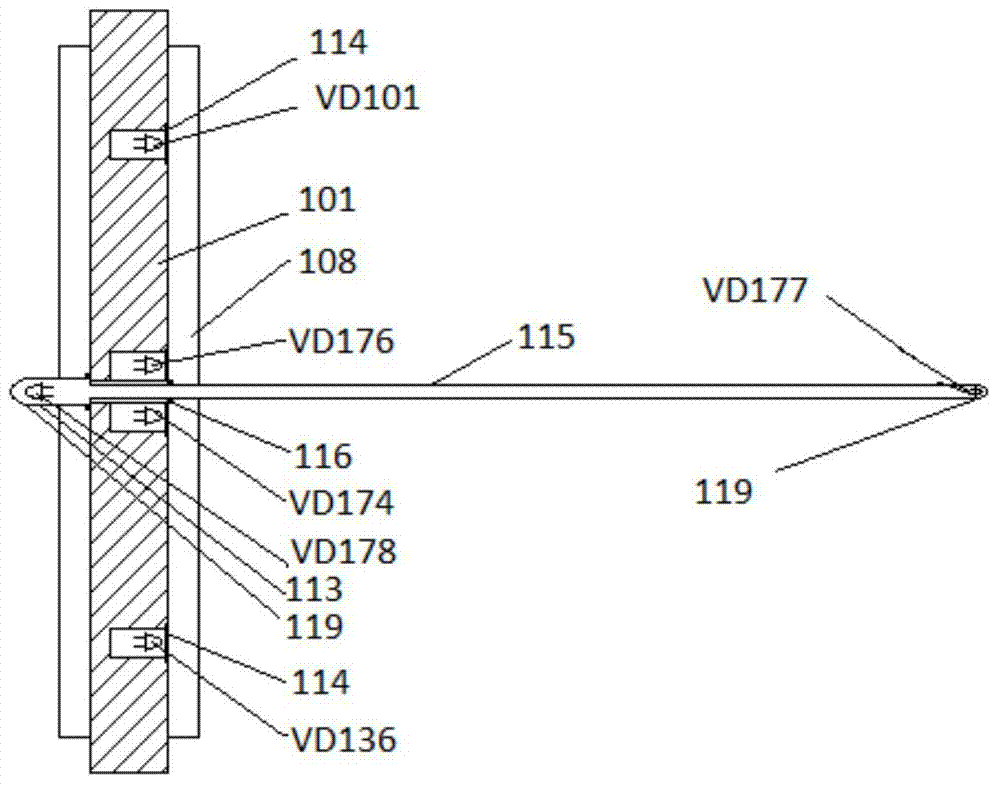 Ring-needle sunlight tracking driving system of car-mounted solar battery