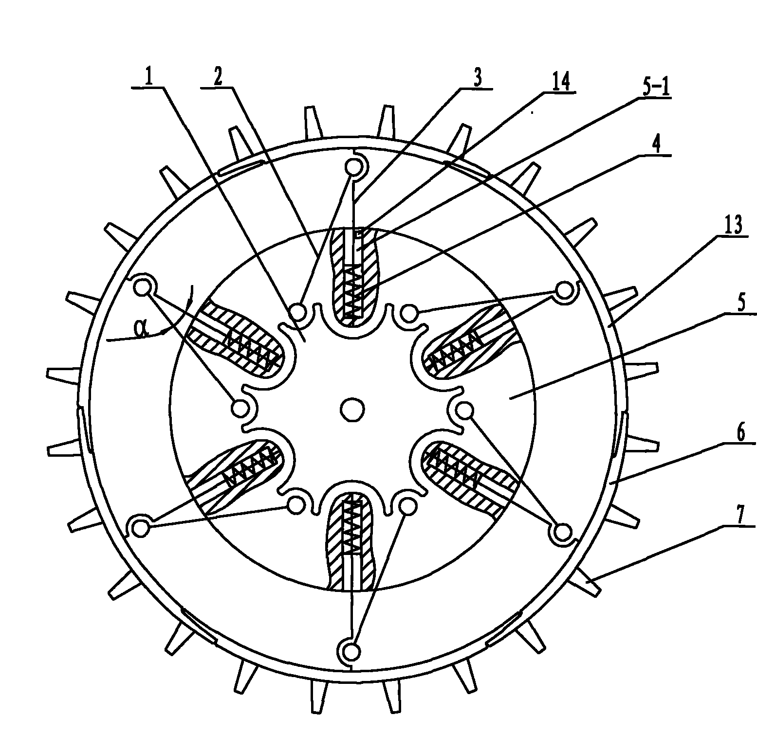 Probe vehicle wheel with variable diameter elastically capable of automatic extension