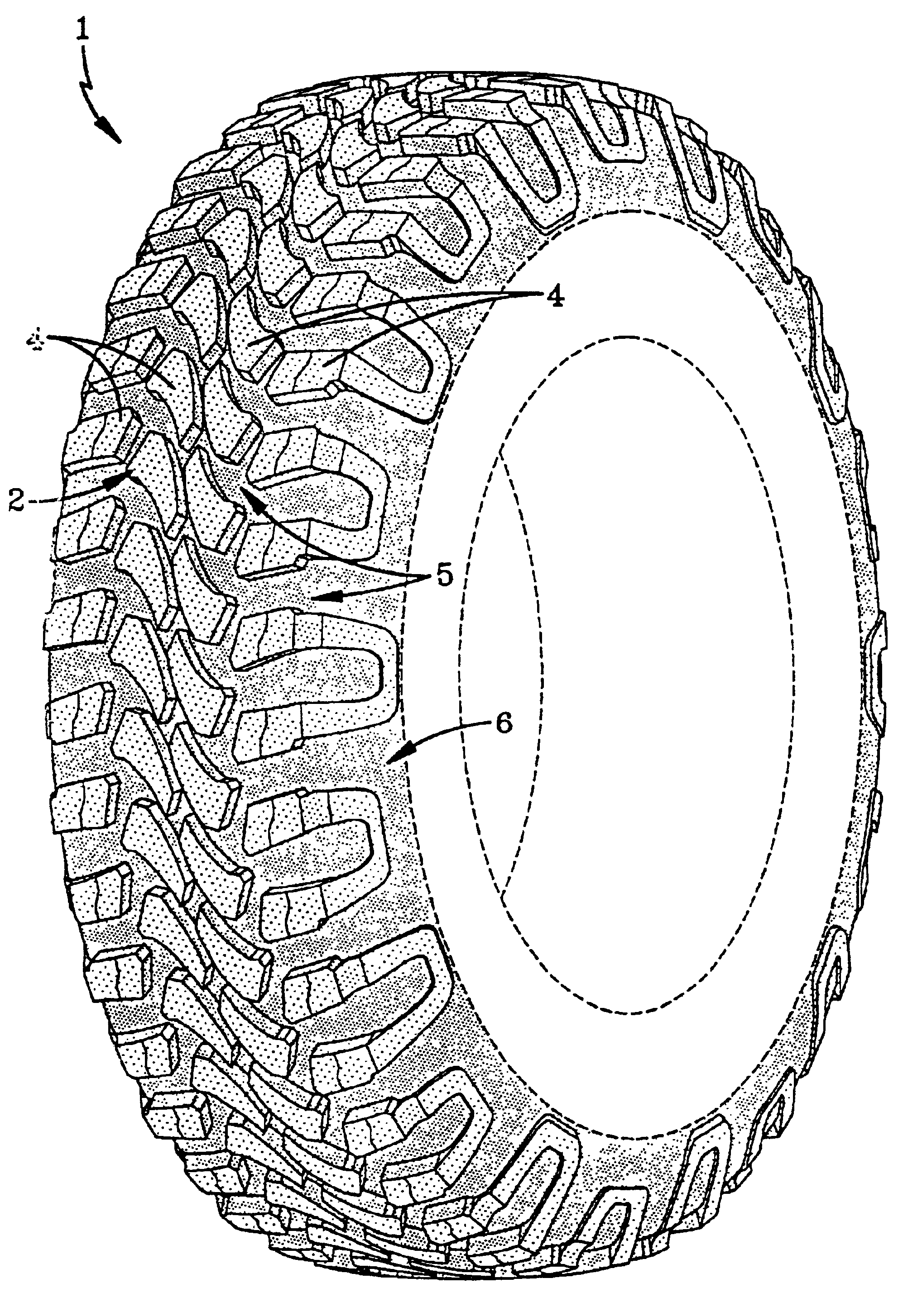 Tire with configured rubber sidewall designed to be ground-contacting reinforced with carbon black, starch and silica