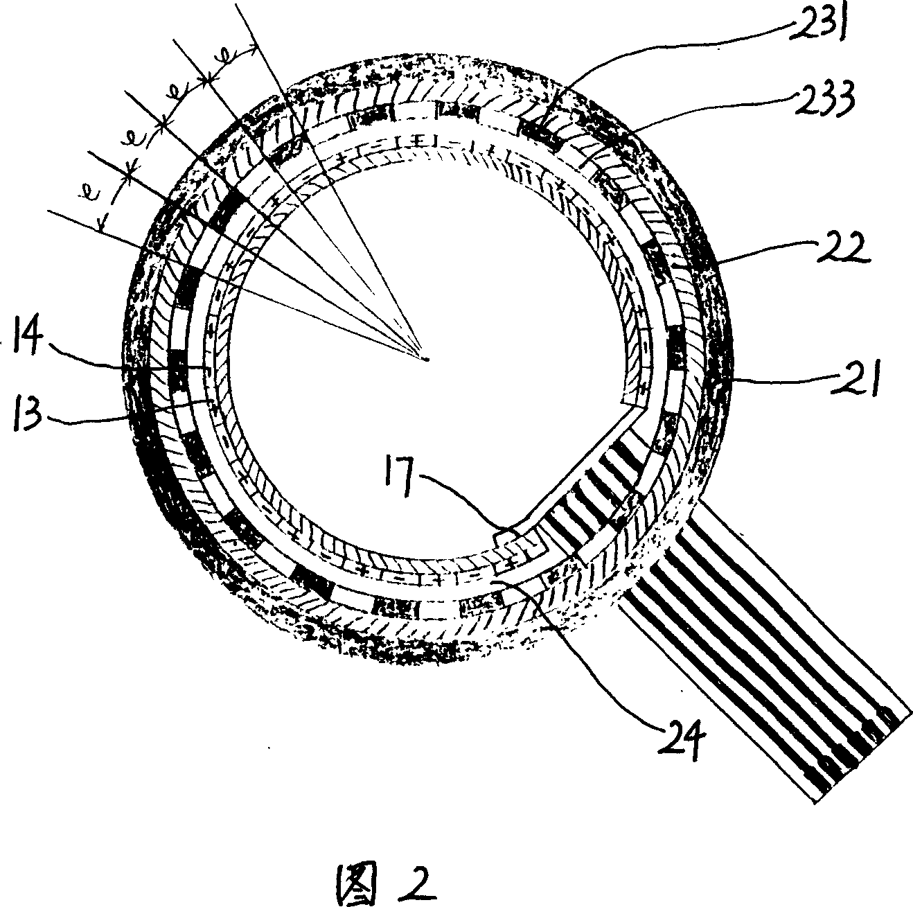 Inductance type position transducer and band tape having same