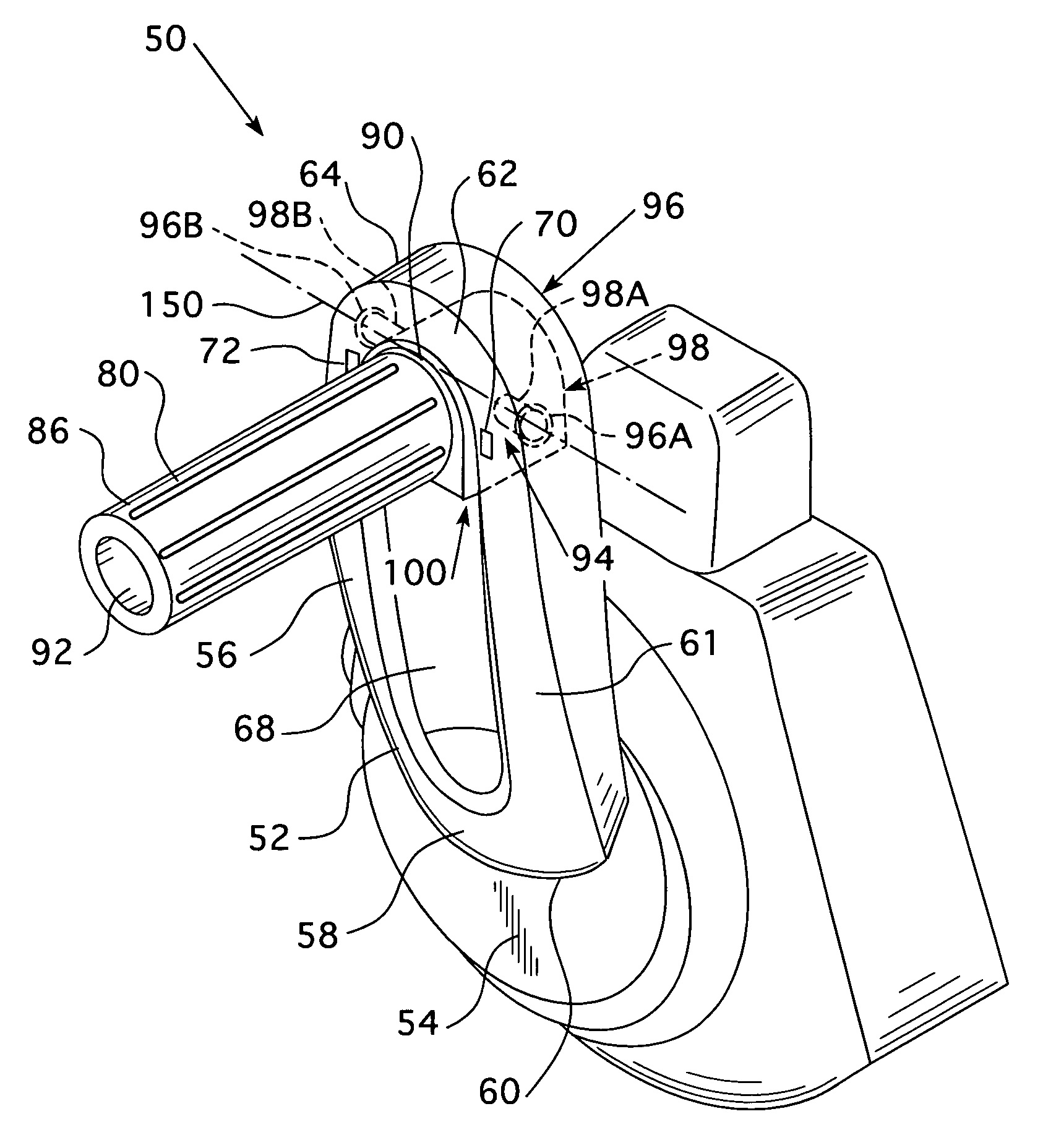 Folding crank handle for hose reel