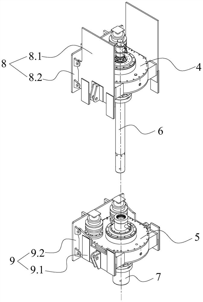 Stirring device for bidirectional stirring pile machine and use method