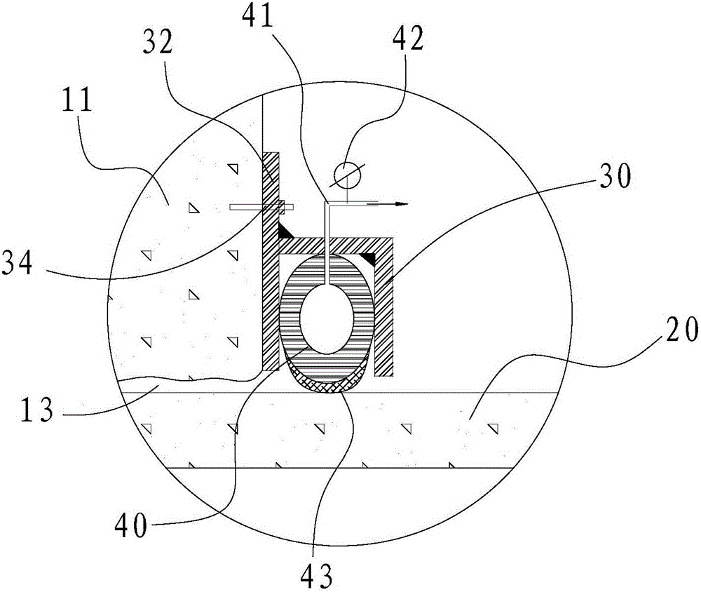 Sealing mounting structure of tunnel pipeline and mounting method of tunnel pipeline