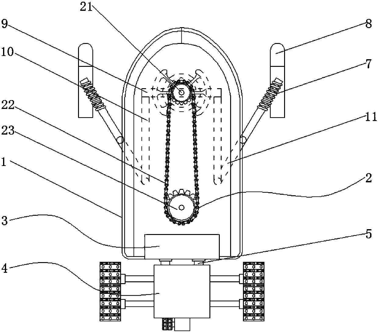 Skiing propelling device for ice-snow sports