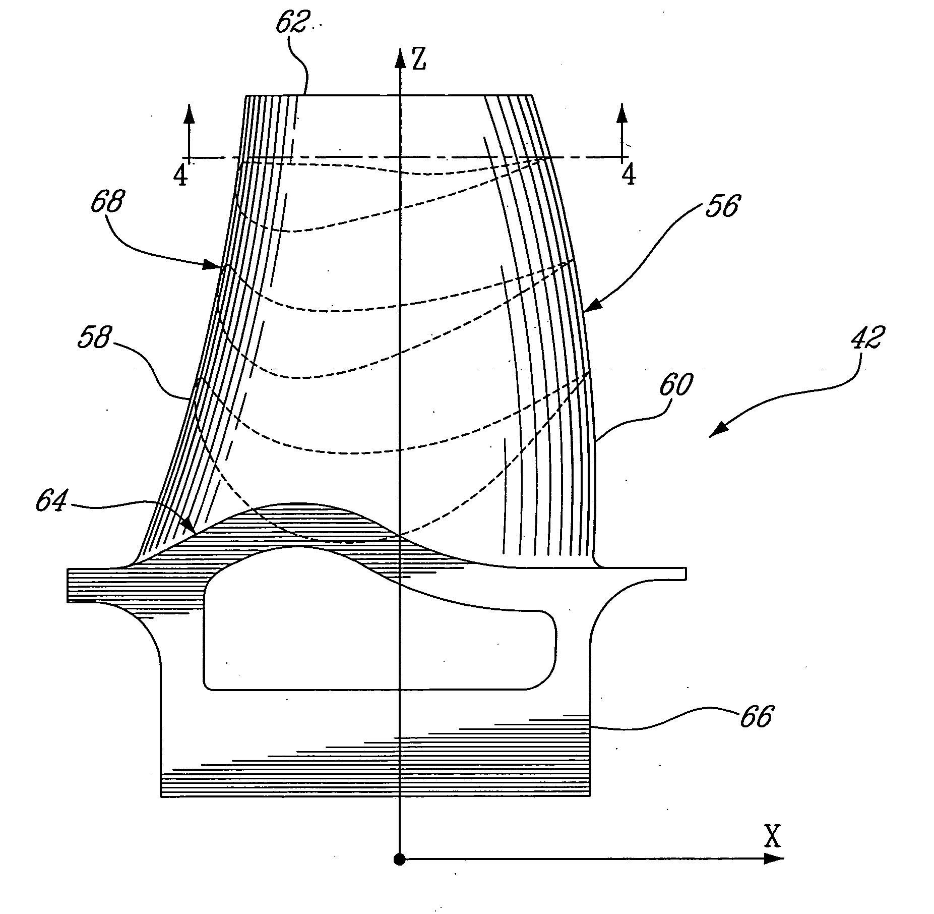 HP turbine blade airfoil profile