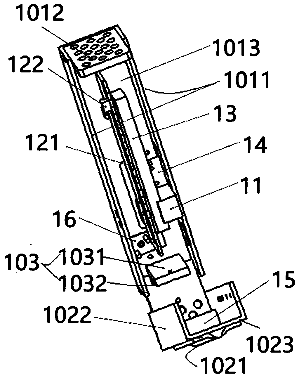 Heat sealing device for packaging device and packaging device