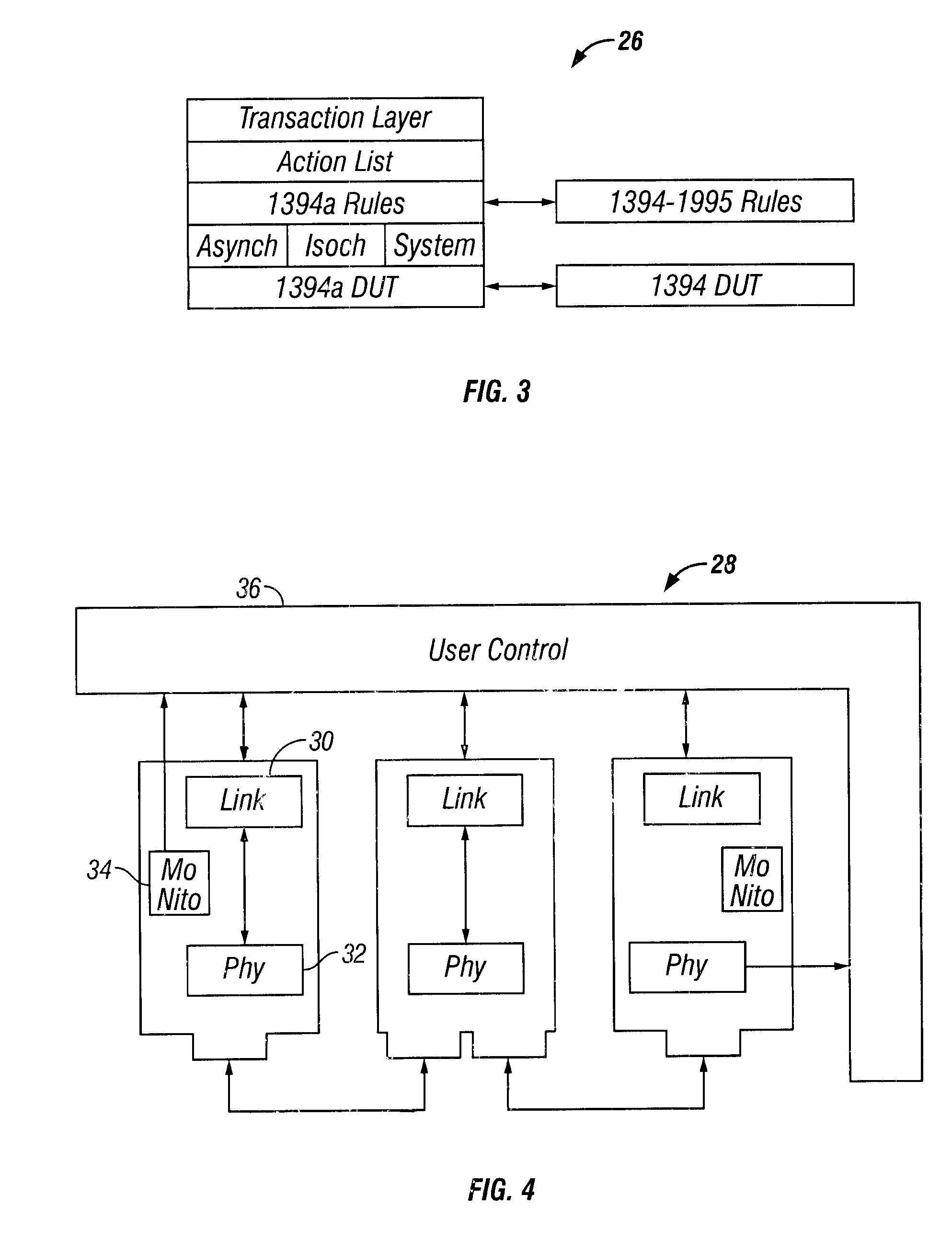 Device and method for testing a device through resolution of data into atomic operations