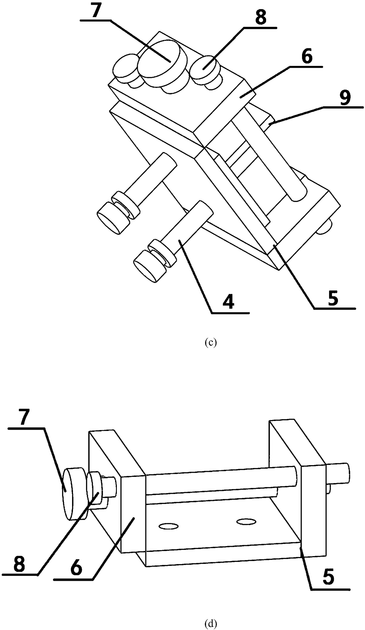Clamping device applied to trimming arc surfaces of abrasive blocks of grinding wheel