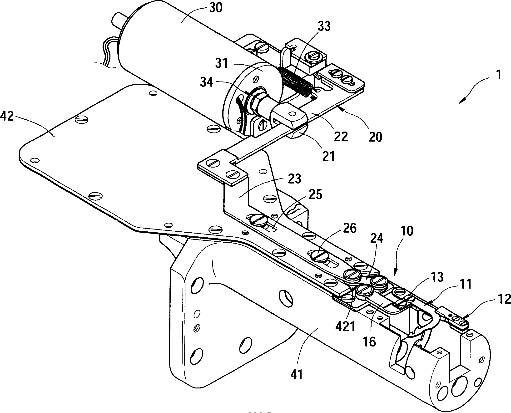 Automatic thread-cutting device for cylindrical sewing machine