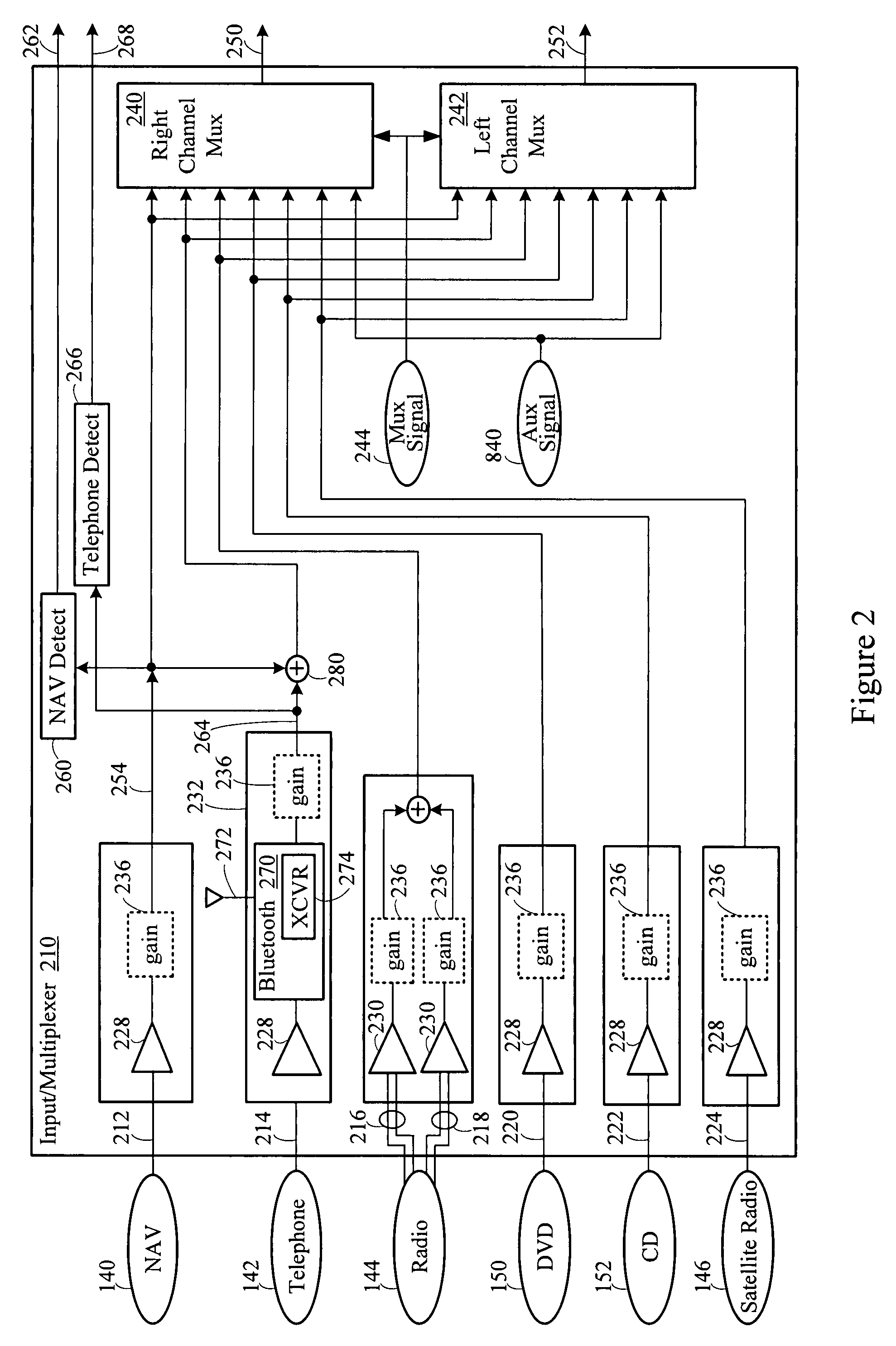 Audio control system for a vehicle