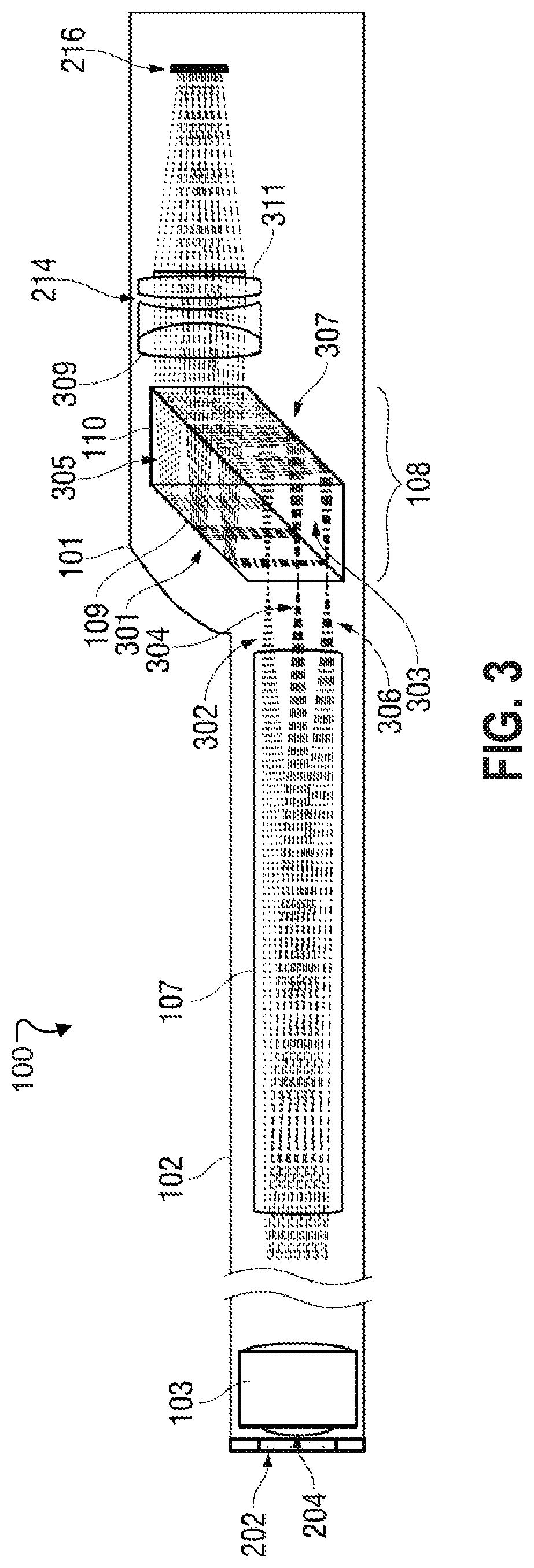 Fluorescence imaging scope with reduced chromatic aberration