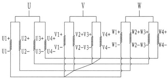 Multi-layer hairpin type flat wire winding, stator and motor