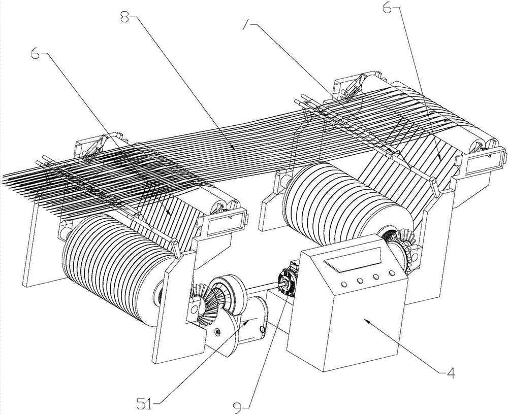 A let-off mechanism, a rapier loom including the let-off mechanism, and a control method