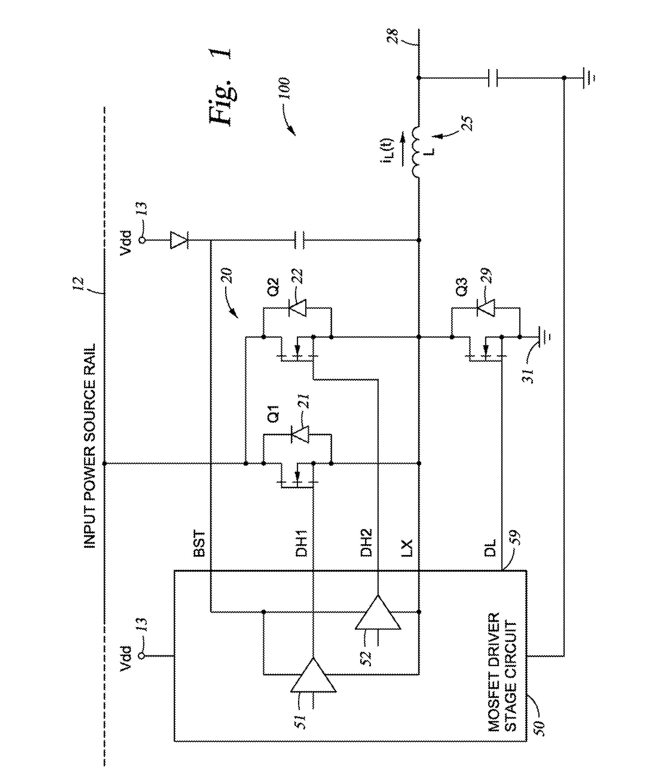Methods, apparatus and media for control scheme for parallel high-side switching mosfets