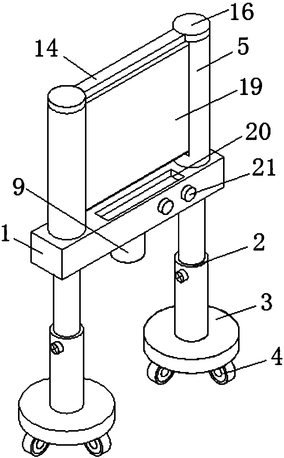 Teaching aid with automatic paper winding and unwinding function and using method thereof