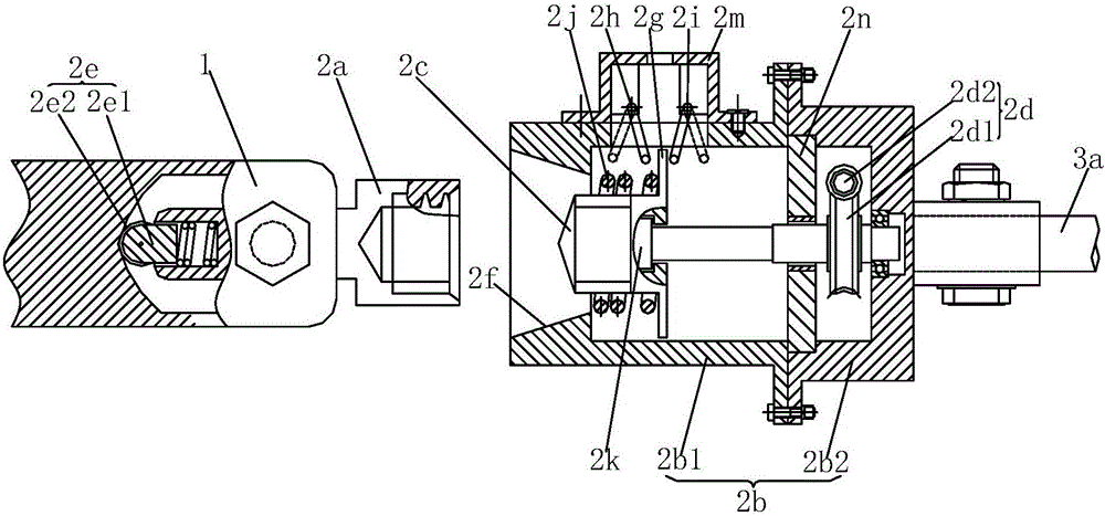 Hook mechanism for automatic vehicle connecting device