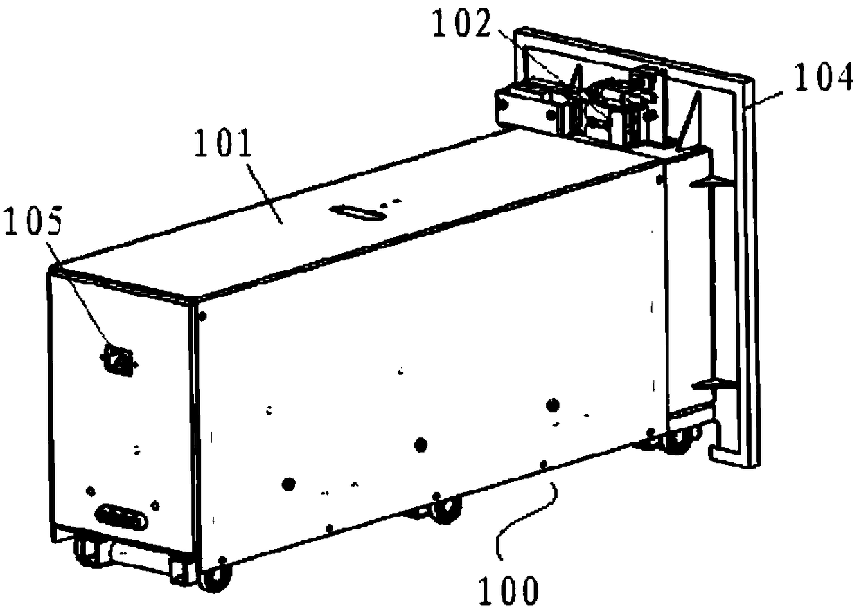 Self-locking quick release charging device, battery trolley device and mobile scanning terminal