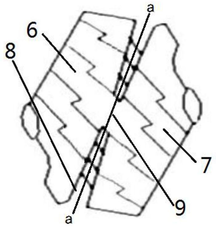 Patterns of low-noise tire and low-noise all-terrain tire