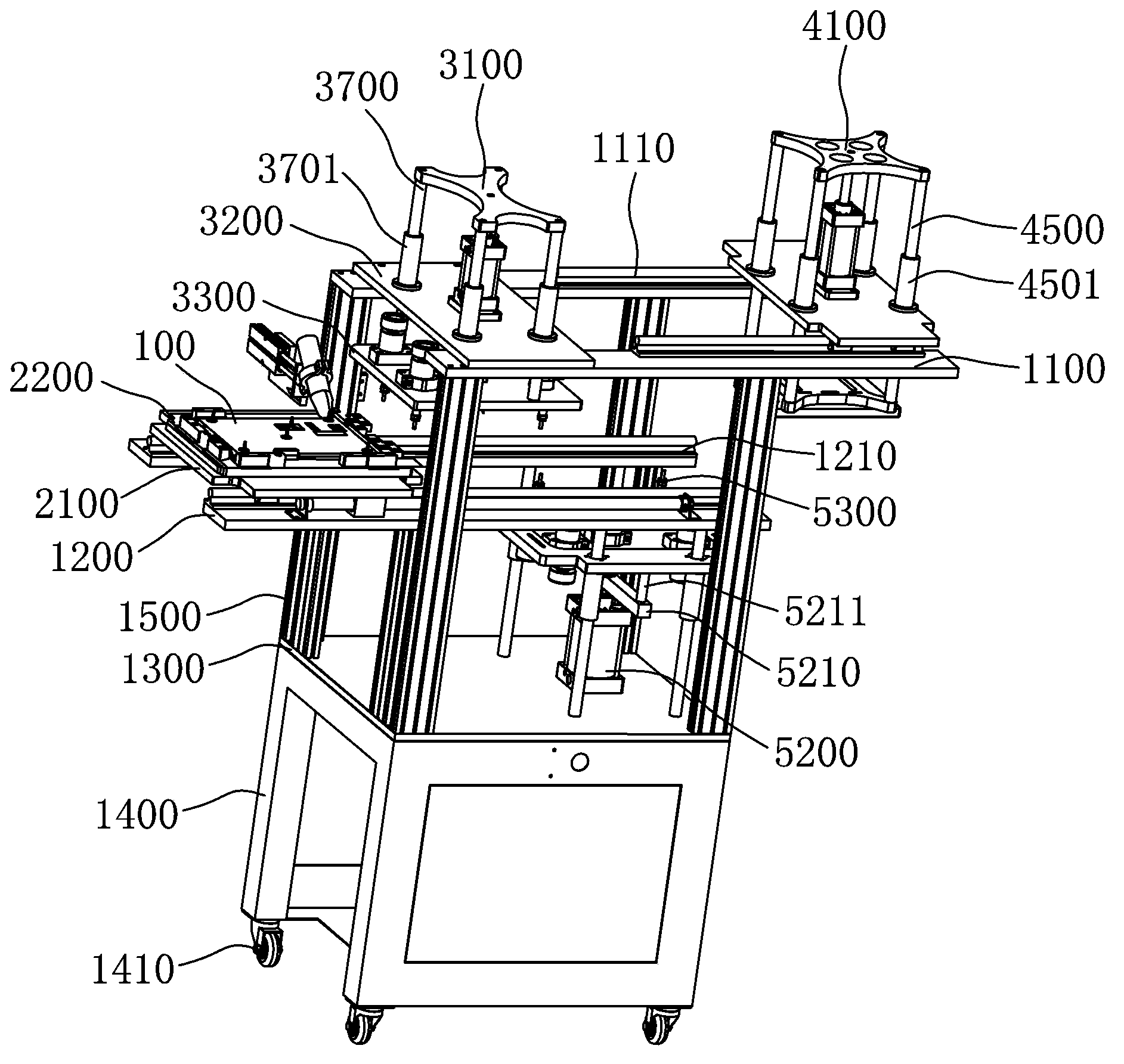 Fully-automatic feeding point front and back milling equipment