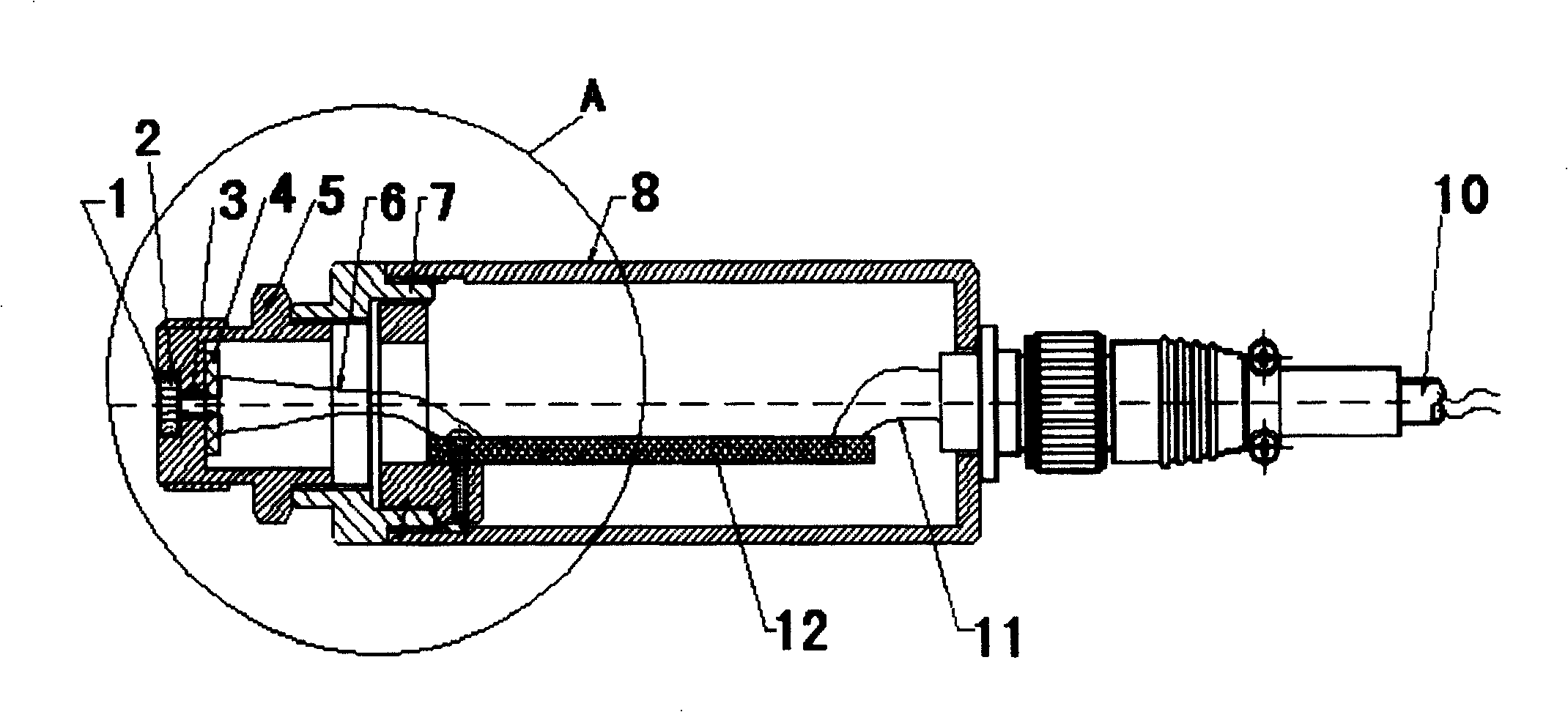 High-frequency wideband amplification circuit used for piezoresistive dynamic pressure sensor