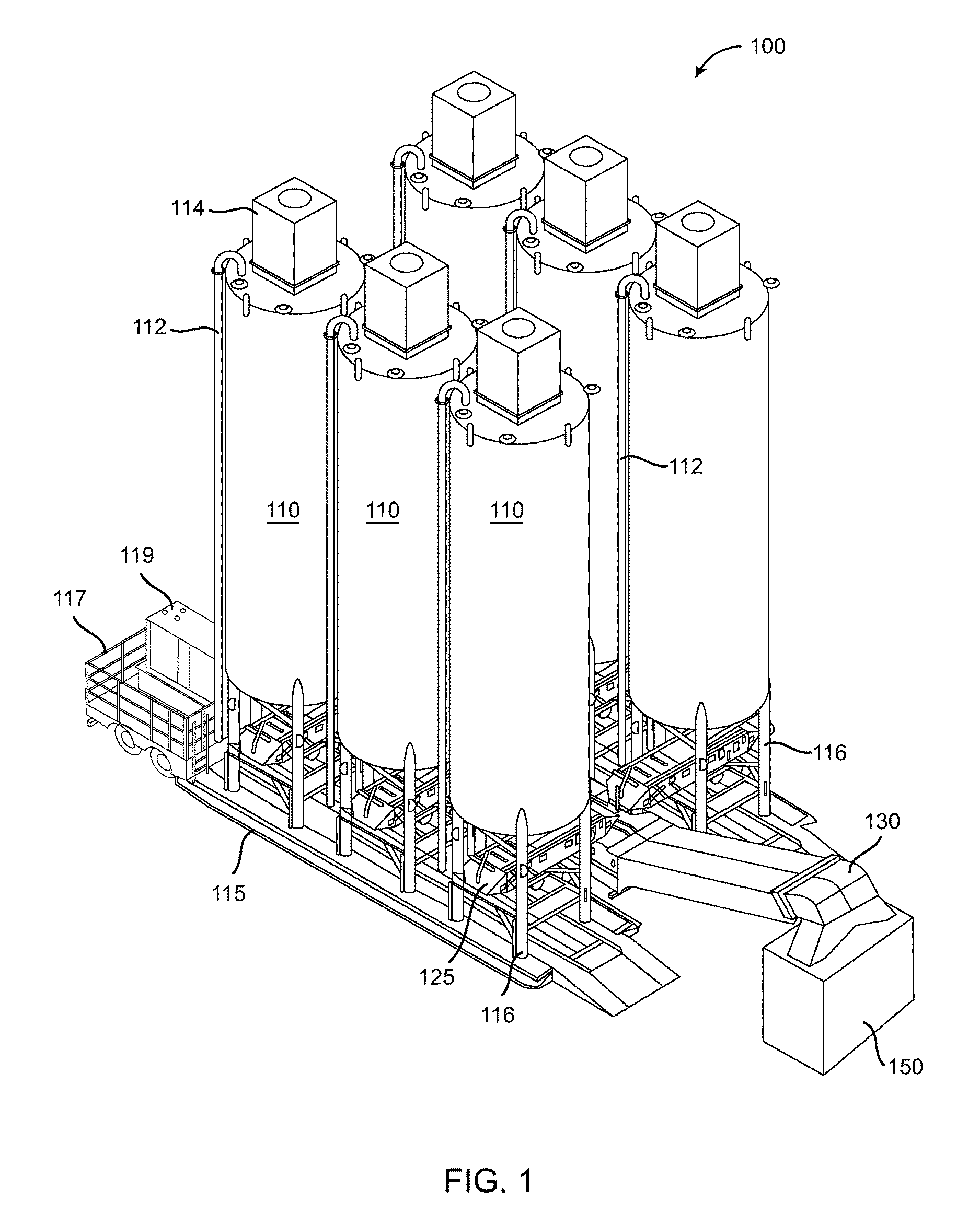 Storage and blending system for multi-component granular compositions