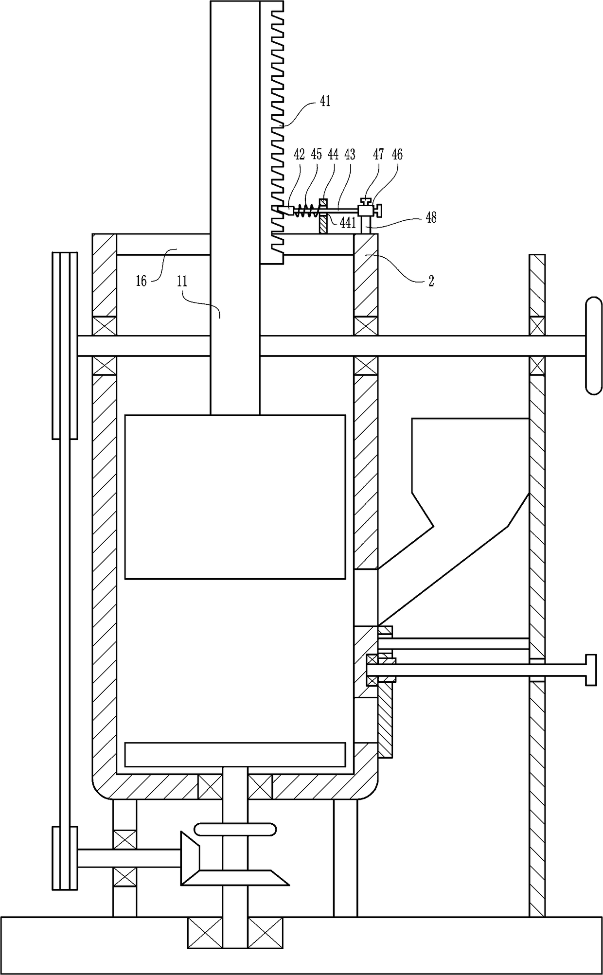 Crushing device for medical small glass garbage