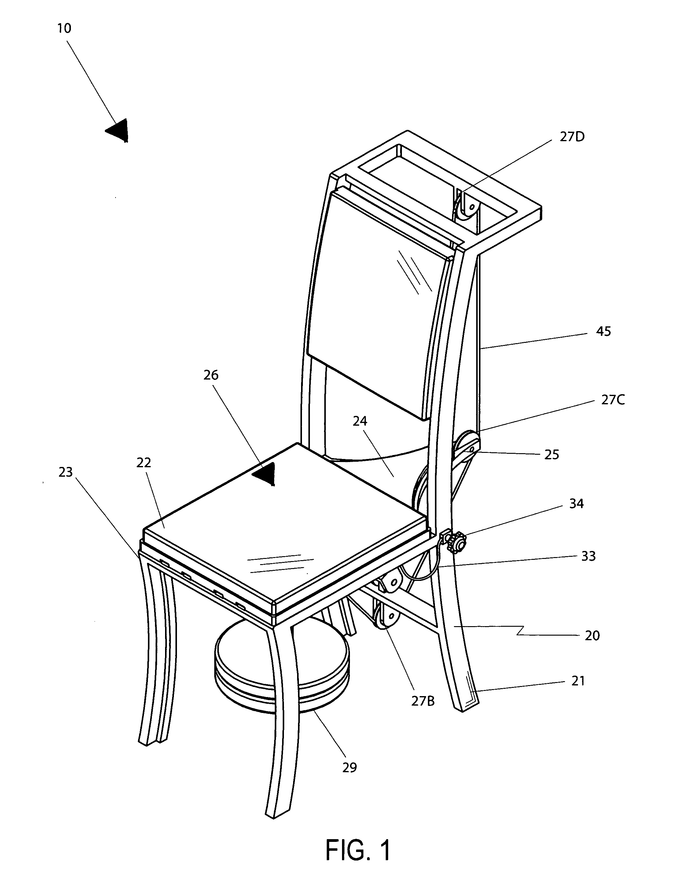 Combination ergonomic chair and seat pivoting mechanism