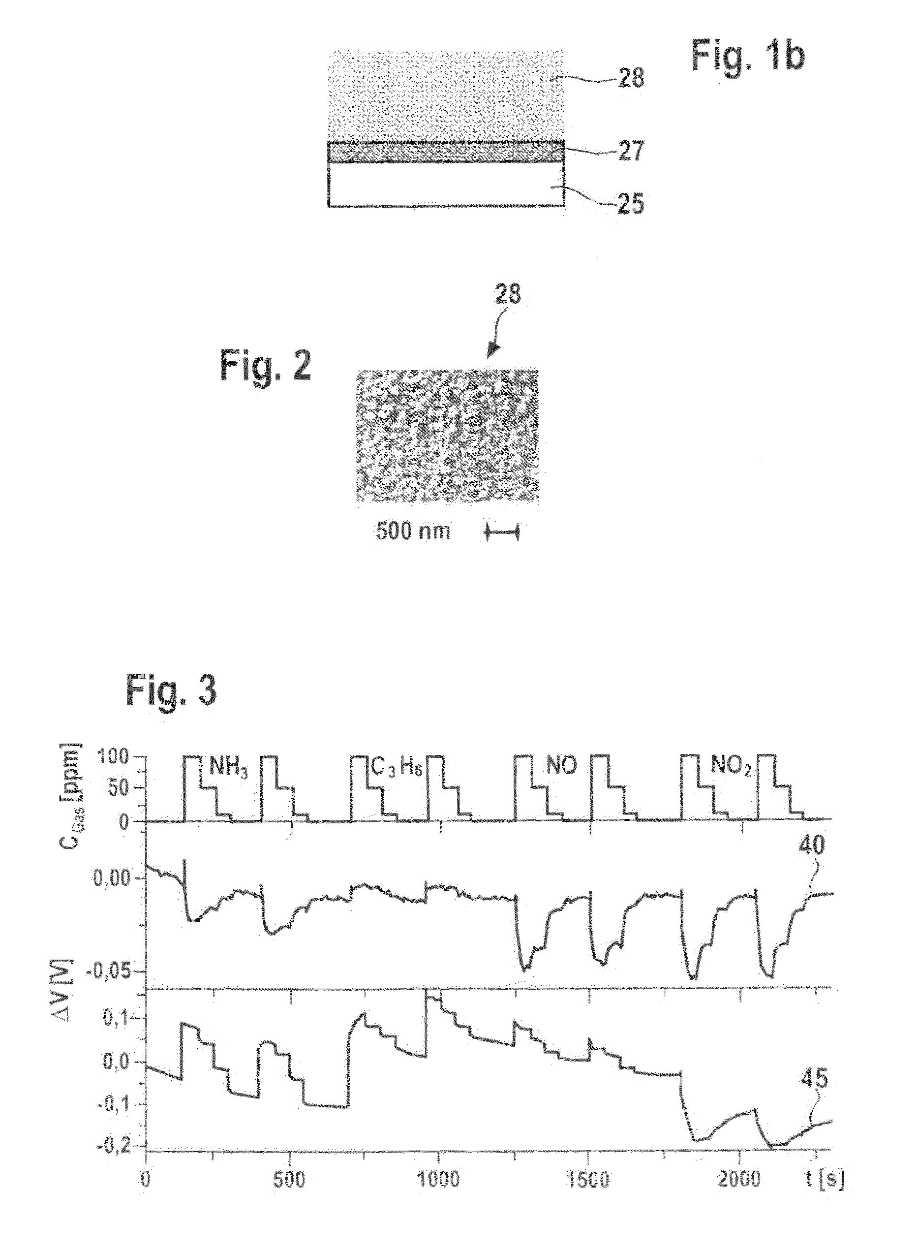 Field effect transistor gas sensor having a housing and porous catalytic material containaed therein