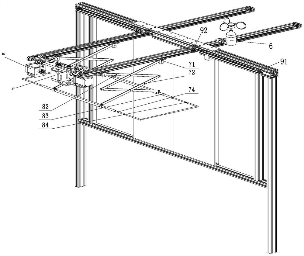 Clothes hanger capable of automatically taking light, sheltering from rain and being remotely controlled