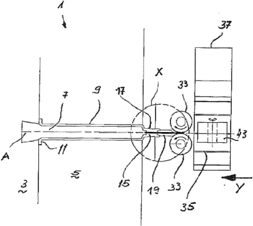 Method of producing a syringe barrel for medical purposes and device for carrying out said method