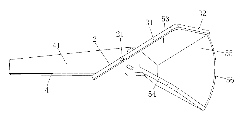 Side pushing type quantifying spoon