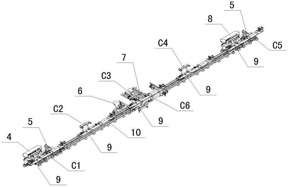 A kind of trolley circulation conveying equipment and conveying method thereof