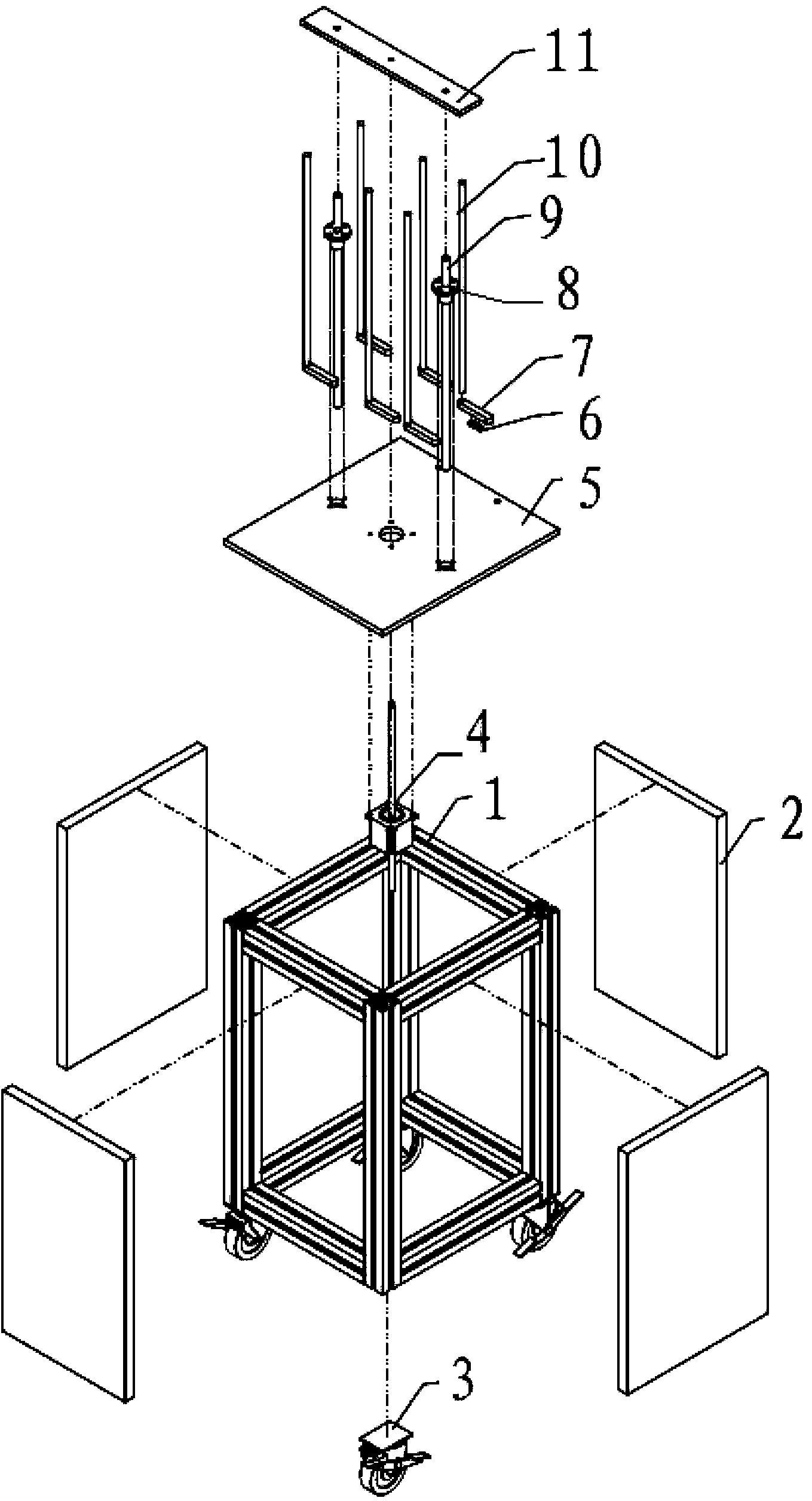 Automatic cloth lifting platform